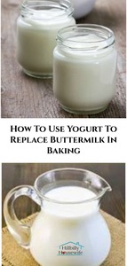 You can use yogurt to replace buttermilk in baking recipes.