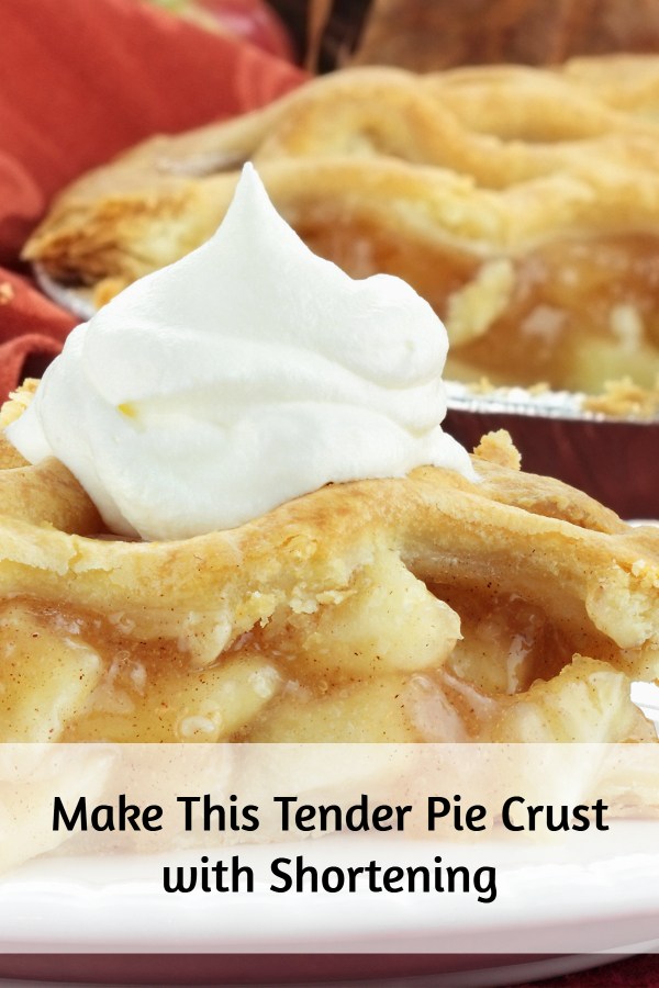Here's how to make a tender pie crust from scratch using shortening. 